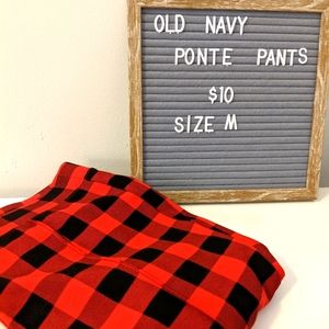 Buffalo Check Old Navy Ponte Pants